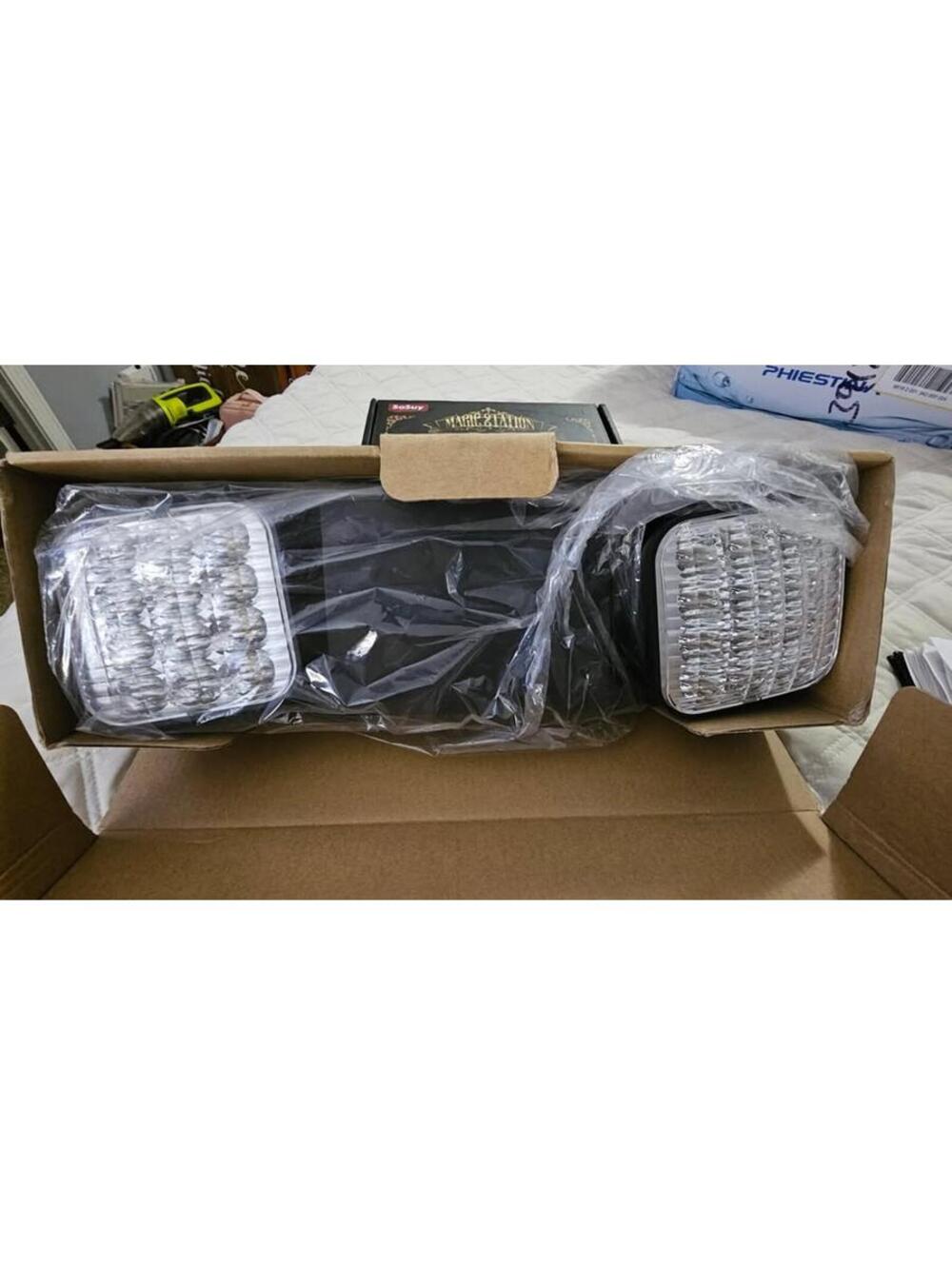 Commercial Electric LED Emergency Light with Battery Back-up (Black)